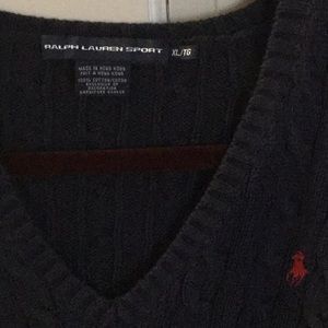 Navy Blue Polo Sweater